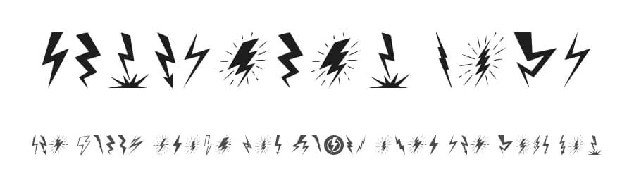 Lightning Bolt by Woodcutter — Dingbats Font