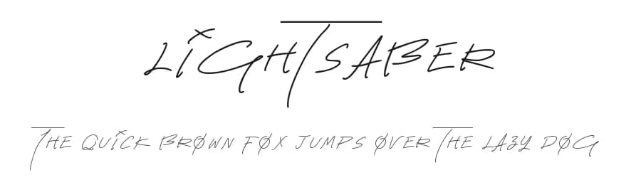 Lightsaber by The Branded Quotes — Script Handwritten Font