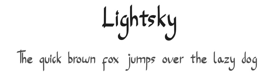Lightsky by Wondoo — Script Handwritten Font — preview 1