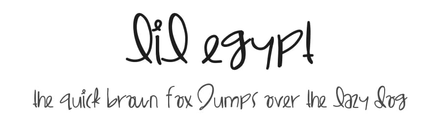 Lil Egypt by Des Gomez — Script Handwritten Font