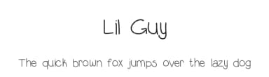 Lil Guy by Vanessa Bays — Script Handwritten Font — thumbnail 1