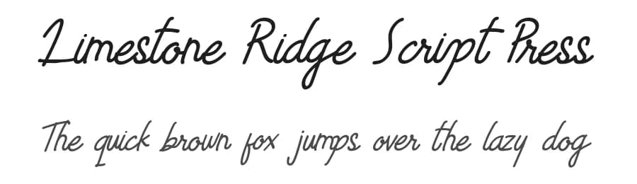 Limestone Ridge Script Press by Wellscript Studio — Script Handwritten Font — preview 1