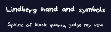 Lindberg hand and symbols by Sara Lindberg — Script Handwritten Font — thumbnail 2