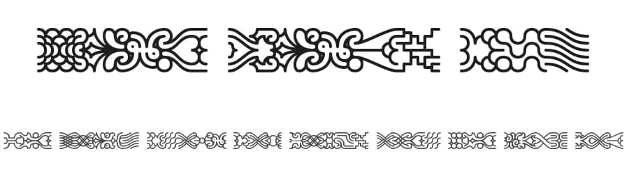 Line Dings BRK by Ænigma — Dingbats Font