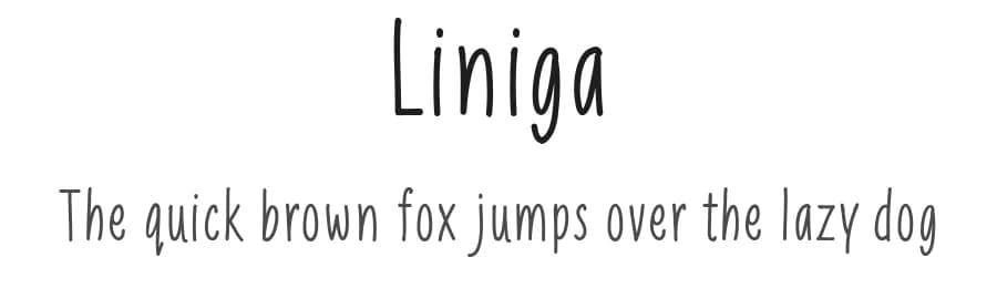 Liniga by Deepak Dogra — Script Handwritten Font