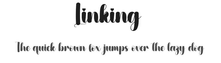 Linking by Scratchones — Script Handwritten Font