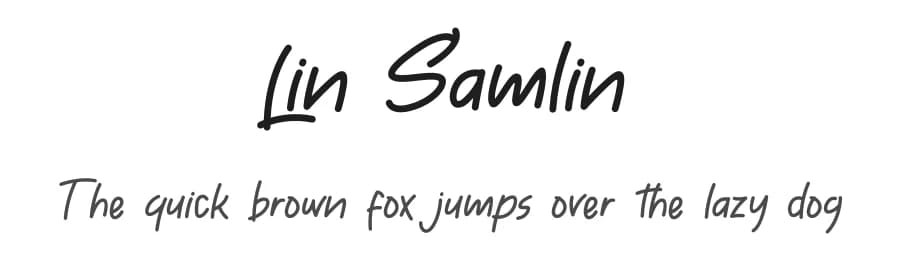 Lin Samlin by Albert Kalingga — Script Handwritten Font