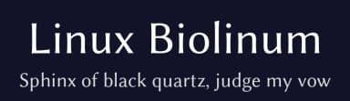 Linux Biolinum by Philipp H. Poll — Sans Serif Font — thumbnail 2