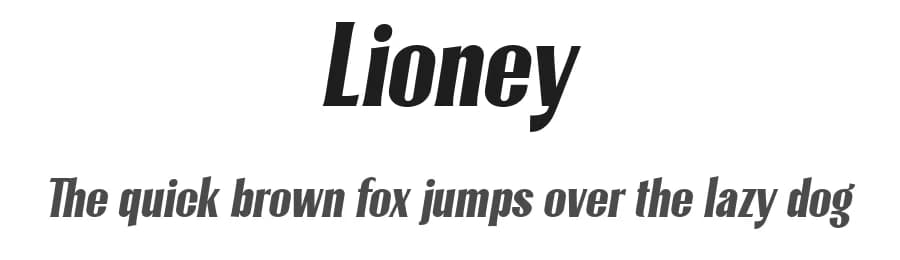 Lioney by surotype — Sans Serif Font — preview 1