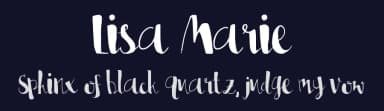 Lisa Marie by Blue Robin Design Shop — Script Handwritten Font — thumbnail 2