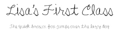 Lisa's First Class by Xerographer Fonts — Script Handwritten Font — thumbnail 1