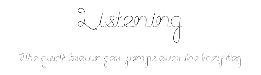 Listening by weknow — Script Handwritten Font