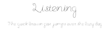 Listening by weknow — Script Handwritten Font — thumbnail 1