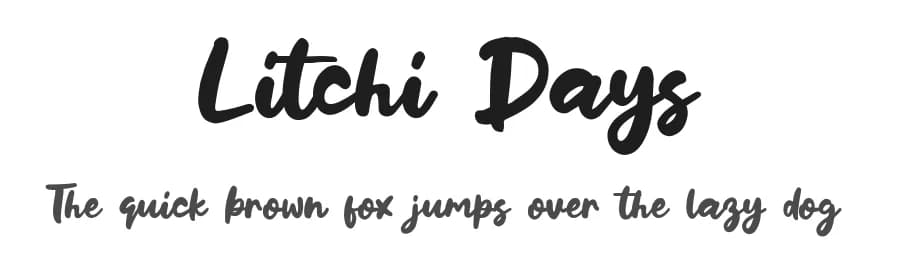 Litchi Days by Khurasan — Script Handwritten Font