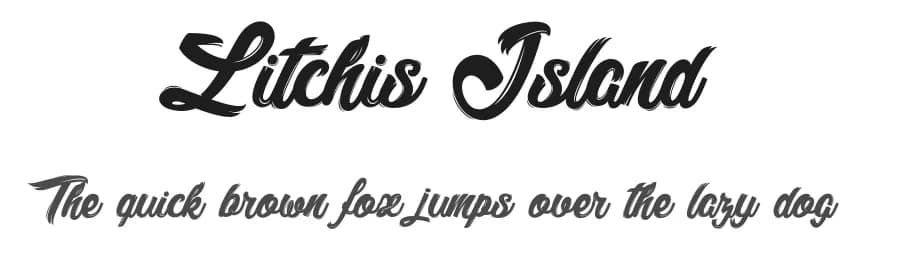 Litchis Island by dcoxy - Greg Medina — Script Handwritten Font
