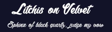 Litchis on Velvet by dcoxy - Greg Medina — Script Handwritten Font — thumbnail 2