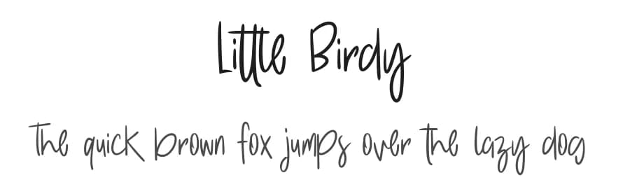 Little Birdy by Four Lines — Script Handwritten Font