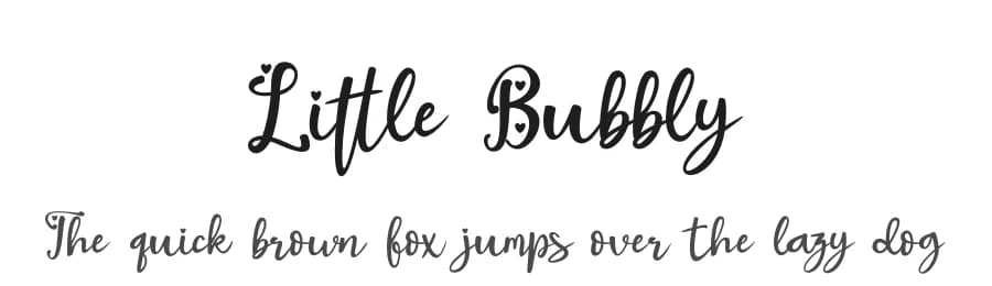 Little Bubbly by Supersemar Letter — Script Handwritten Font