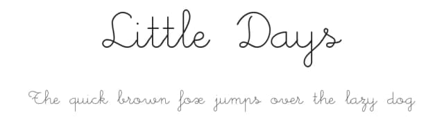 Little Days by West Wind Fonts — Script Handwritten Font
