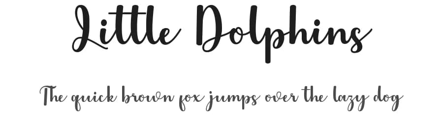Little Dolphins by Danar Nugroho — Script Handwritten Font