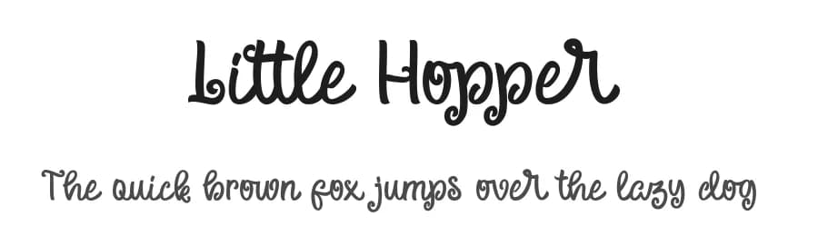 Little Hopper by Four Lines — Script Handwritten Font