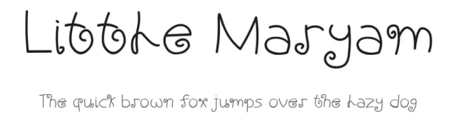 Little Maryam by Letterhanna Type Foundry — Script Handwritten Font