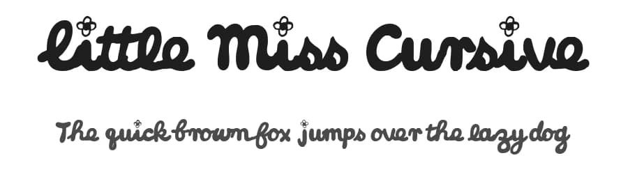 Little Miss Cursive by KiddieFonts — Script Handwritten Font — preview 1