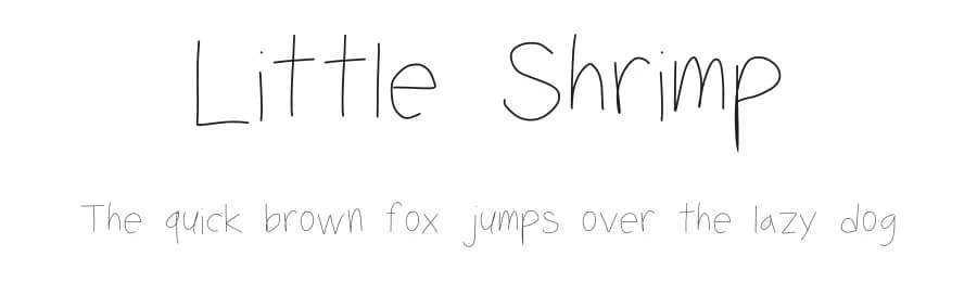 Little Shrimp by Geronimo Font Studios — Script Handwritten Font