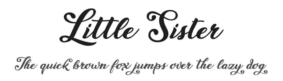 Little Sister by Billy Argel Fonts ® — Script Handwritten Font
