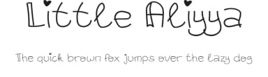 Little Aliyya by Letterhanna Type Foundry — Script Handwritten Font — thumbnail 1