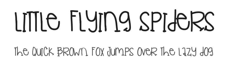 Little Flying Spiders by Des Gomez — Script Handwritten Font