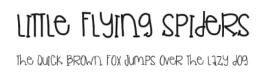 Little Flying Spiders by Des Gomez — Script Handwritten Font — thumbnail 1