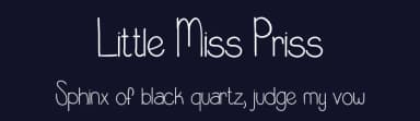 Little Miss Priss by Vanessa Bays — Script Handwritten Font — thumbnail 2