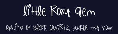 Little Roxy Gem by Des Gomez — Script Handwritten Font — thumbnail 2