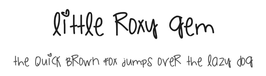 Little Roxy Gem by Des Gomez — Script Handwritten Font