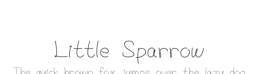 Little Sparrow by Jason NG — Script Handwritten Font