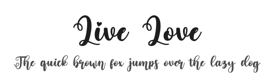 Live Love by Bearytype — Script Handwritten Font