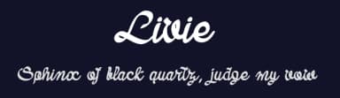 Livie by dcoxy - Greg Medina — Script Handwritten Font — thumbnail 2