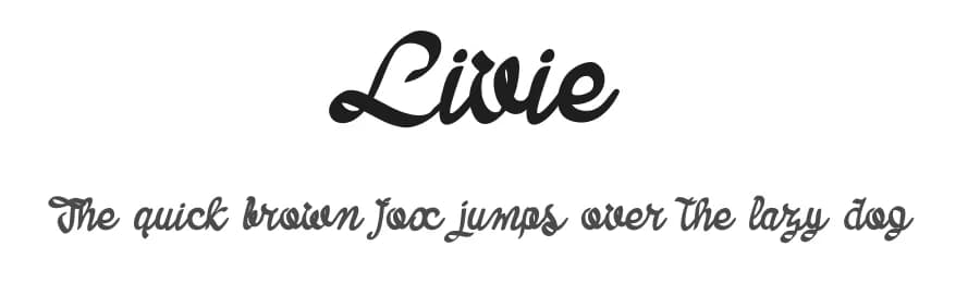Livie by dcoxy - Greg Medina — Script Handwritten Font