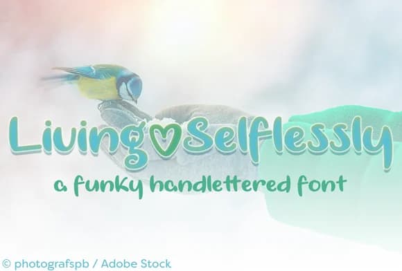 Living Selflessly Font by Misti — Script Handwritten Font
