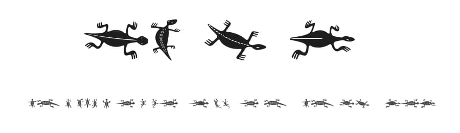 Lizards by Vladimir Nikolic — Dingbats Font