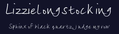 Lizzielongstocking by Liz Thompson — Script Handwritten Font — thumbnail 2