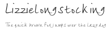Lizzielongstocking by Liz Thompson — Script Handwritten Font — thumbnail 1