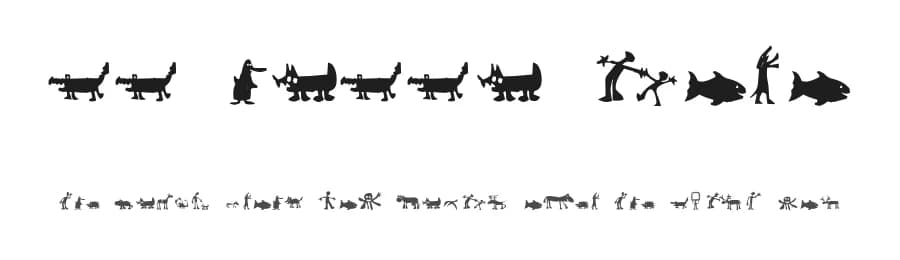 LL Hullu Poro by Markus Schröppel — Dingbats Font — preview 1