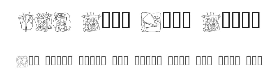 LMS Junk Food Junky by London Letters — Dingbats Font — preview 1