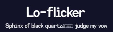 Lo-flicker by Kong Font — Sans Serif Font — thumbnail 2