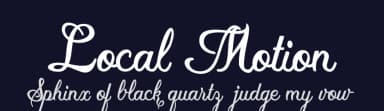 Local Motion by Billy Argel Fonts ® — Script Handwritten Font — thumbnail 2