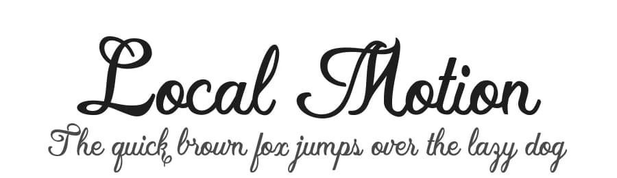 Local Motion by Billy Argel Fonts ® — Script Handwritten Font