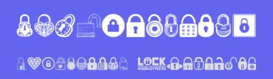 Lock by Woodcutter — Dingbats Font — thumbnail 3