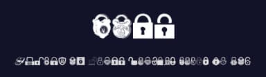 Lock by Woodcutter — Dingbats Font — thumbnail 2